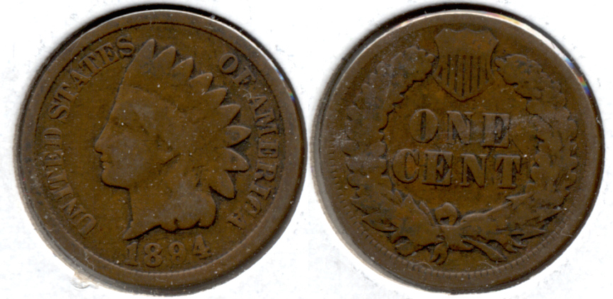 1894 Indian Head Cent Good-4 s