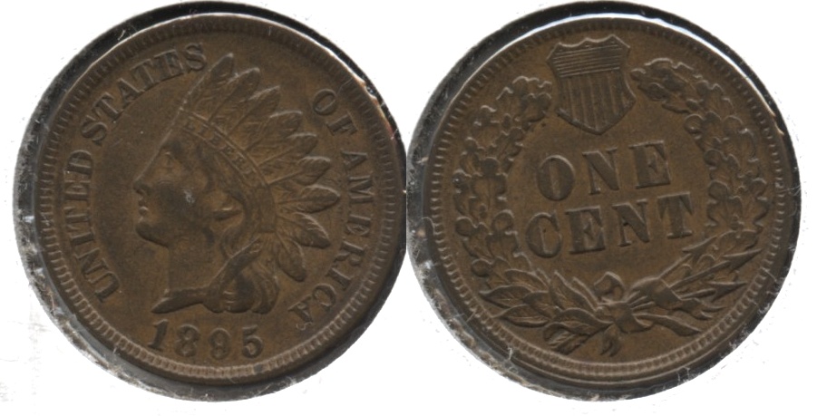 1895 Indian Head Cent AU-50 b