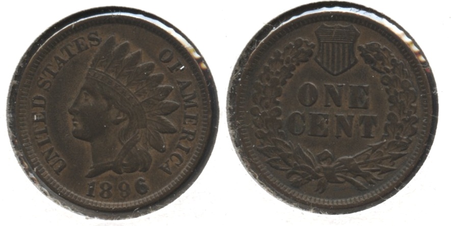 1896 Indian Head Cent AU-55