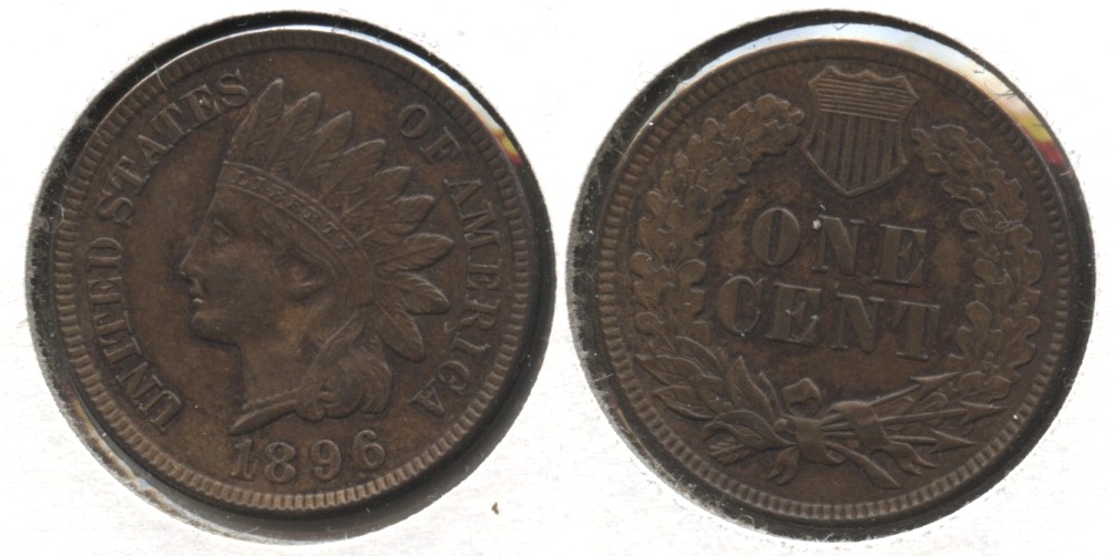 1896 Indian Head Cent AU-58