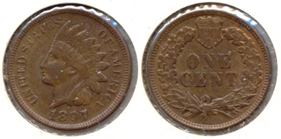 1897 Indian Head Cent AU-55