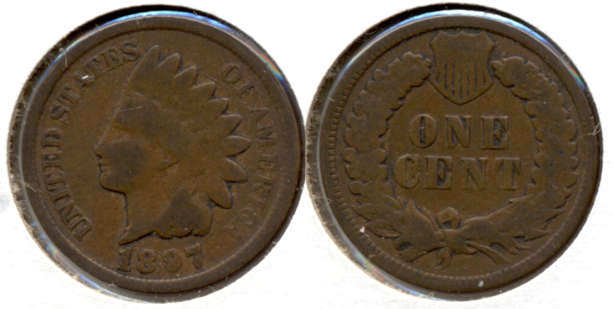 1897 Indian Head Cent Good-4 d