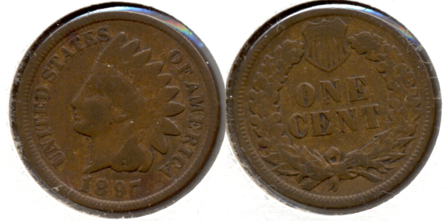 1897 Indian Head Cent Good-4 f