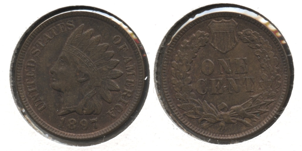 1897 Indian Head Cent MS-63 Brown