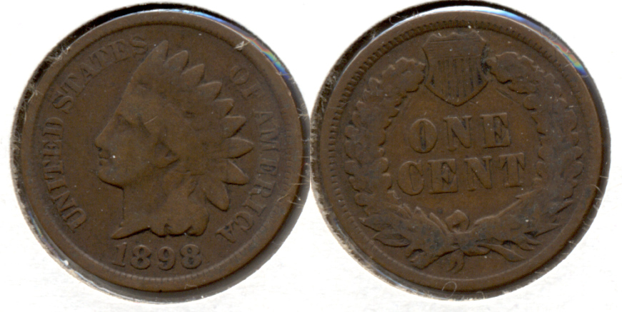 1898 Indian Head Cent Good-4 p