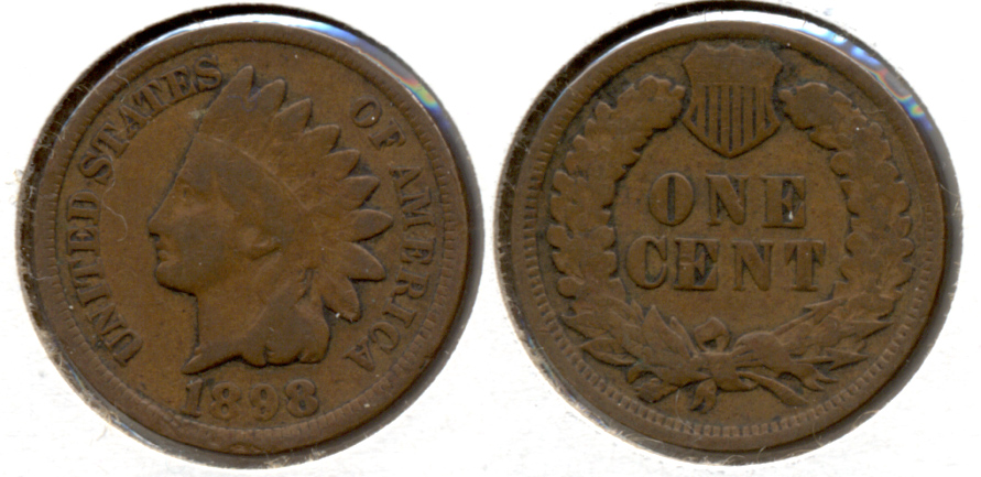 1898 Indian Head Cent Good-4 r