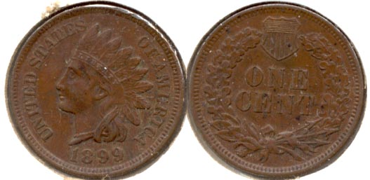 1899 Indian Head Cent AU-50