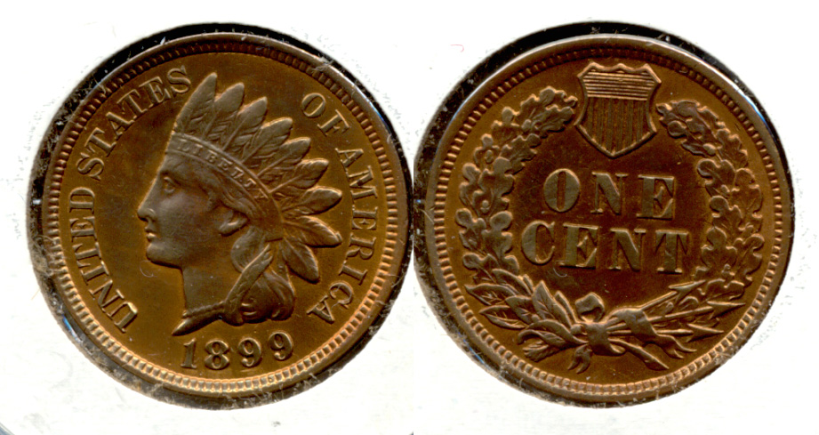 1899 Indian Head Cent AU-50 c