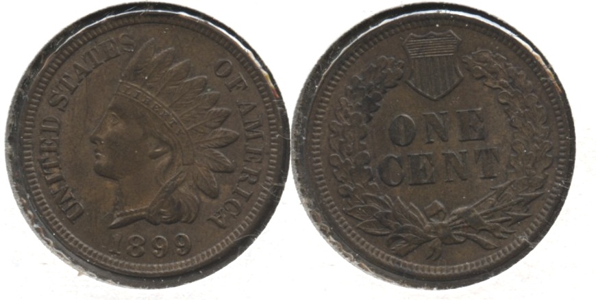 1899 Indian Head Cent AU-58