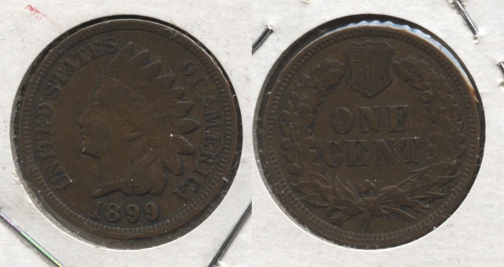 1899 Indian Head Cent Fine-12 #e