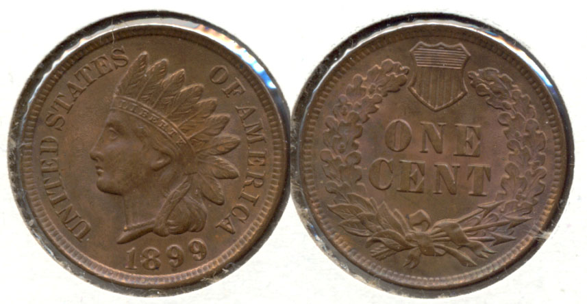 1899 Indian Head Cent MS-63 Brown