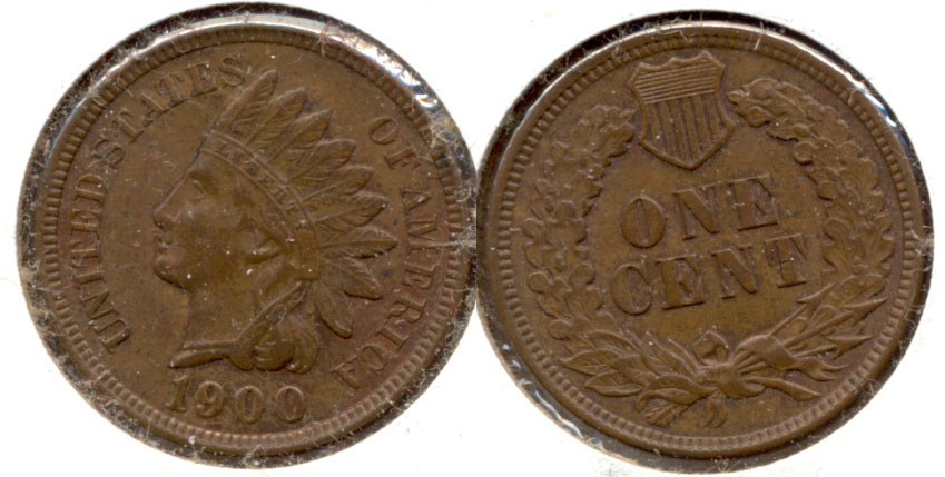 1900 Indian Head Cent MS-63 Brown