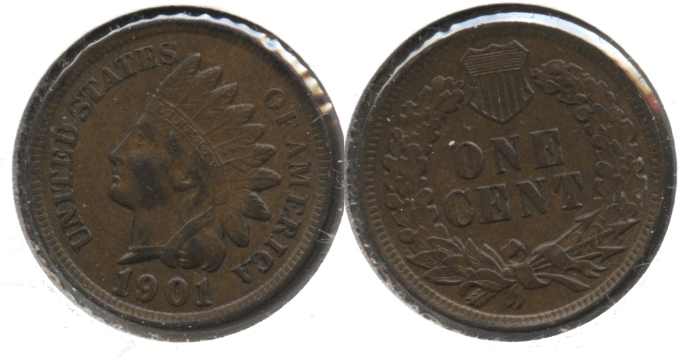 1901 Indian Head Cent AU-50 #i
