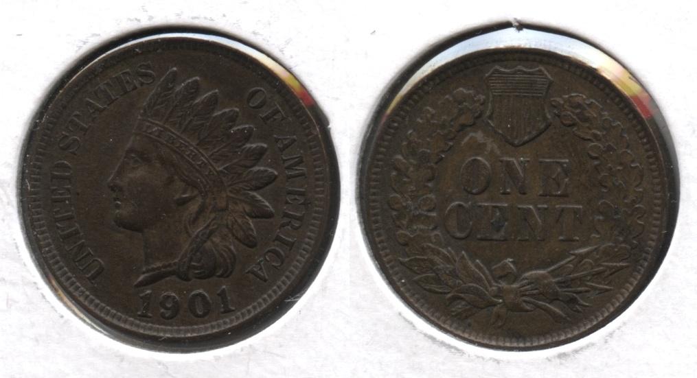 1901 Indian Head Cent AU-50 #l