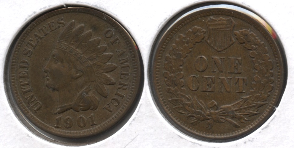 1901 Indian Head Cent AU-55 #h
