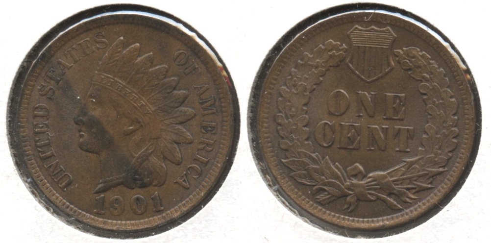 1901 Indian Head Cent AU-58 #d