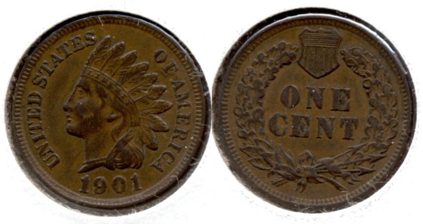 1901 Indian Head Cent EF-40 a
