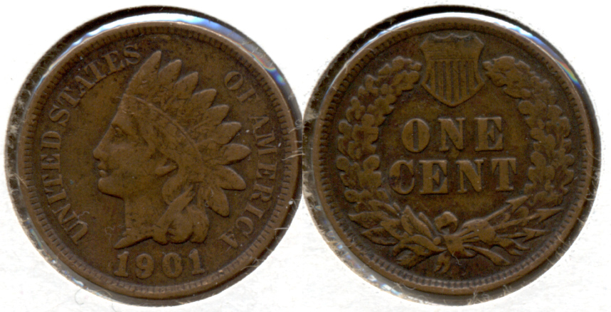 1901 Indian Head Cent Fine-12 b