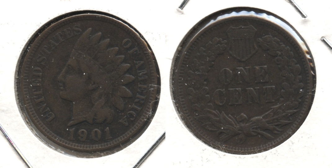1901 Indian Head Cent Fine-12 #q