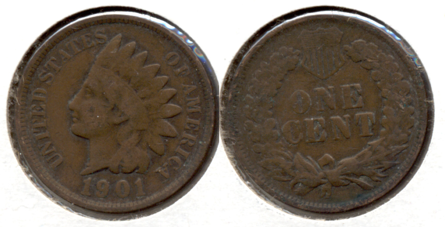 1901 Indian Head Cent Good-4 c