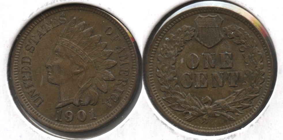 1901 Indian Head Cent MS-64 Brown #a