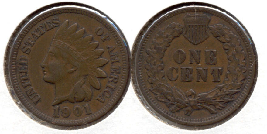 1901 Indian Head Cent VF-20 h