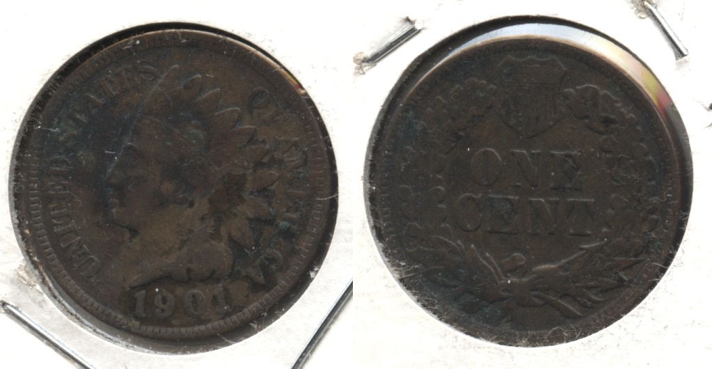 1901 Indian Head Cent VG-8 #f Dark