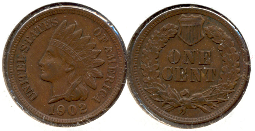 1902 Indian Head Cent AU-50 b