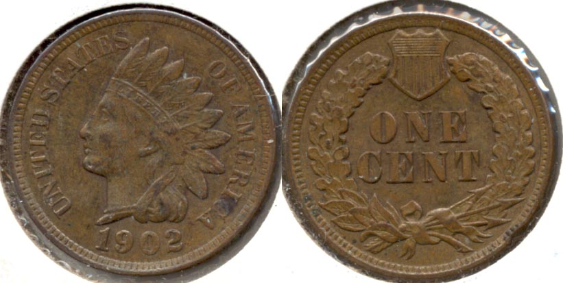 1902 Indian Head Cent AU-50 h