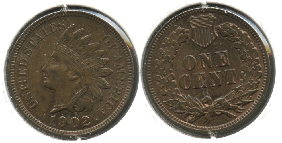 1902 Indian Head Cent AU-50 #s