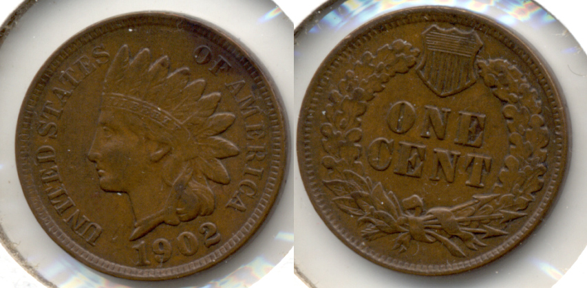 1902 Indian Head Cent EF-40 f