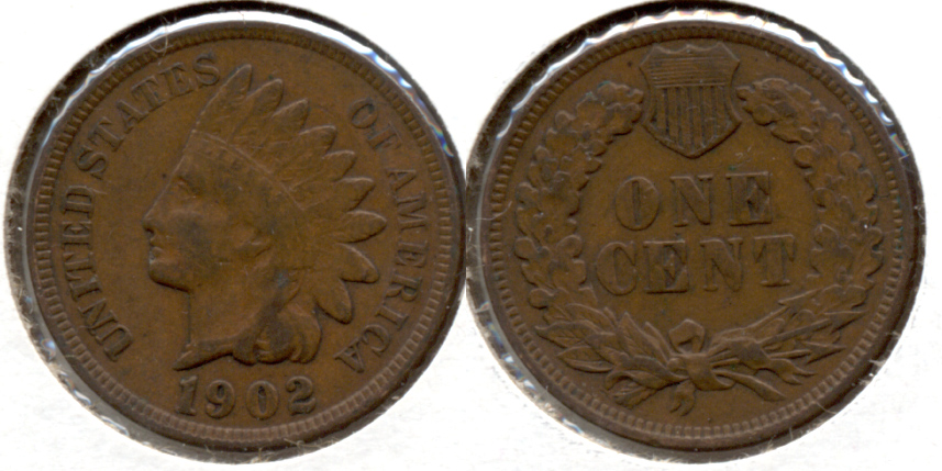 1902 Indian Head Cent Fine-12 c