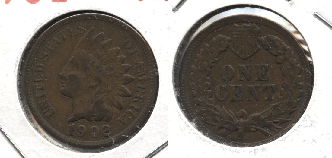 1902 Indian Head Cent Fine-12 #q