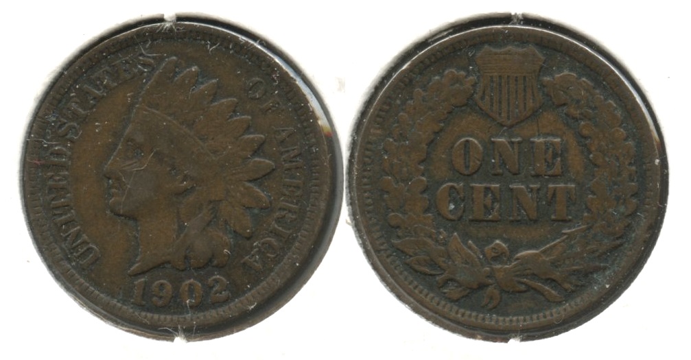 1902 Indian Head Cent Fine-12 #r