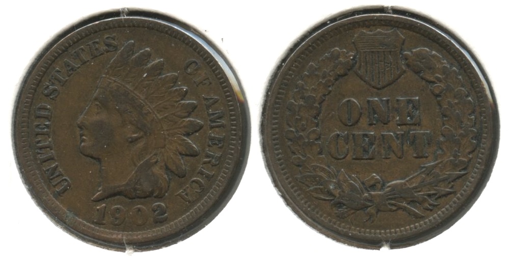 1902 Indian Head Cent Fine-12 #s