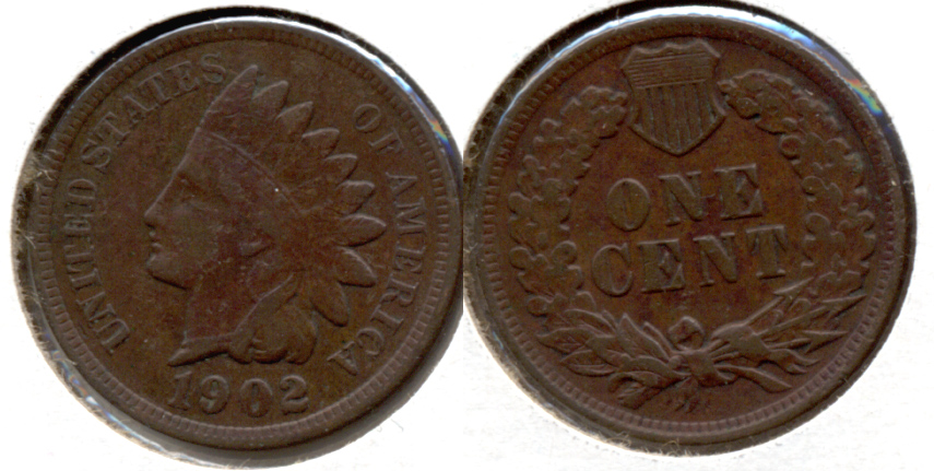 1902 Indian Head Cent VG-8 d