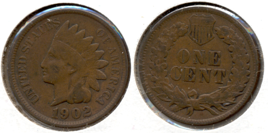 1902 Indian Head Cent VG-8 e
