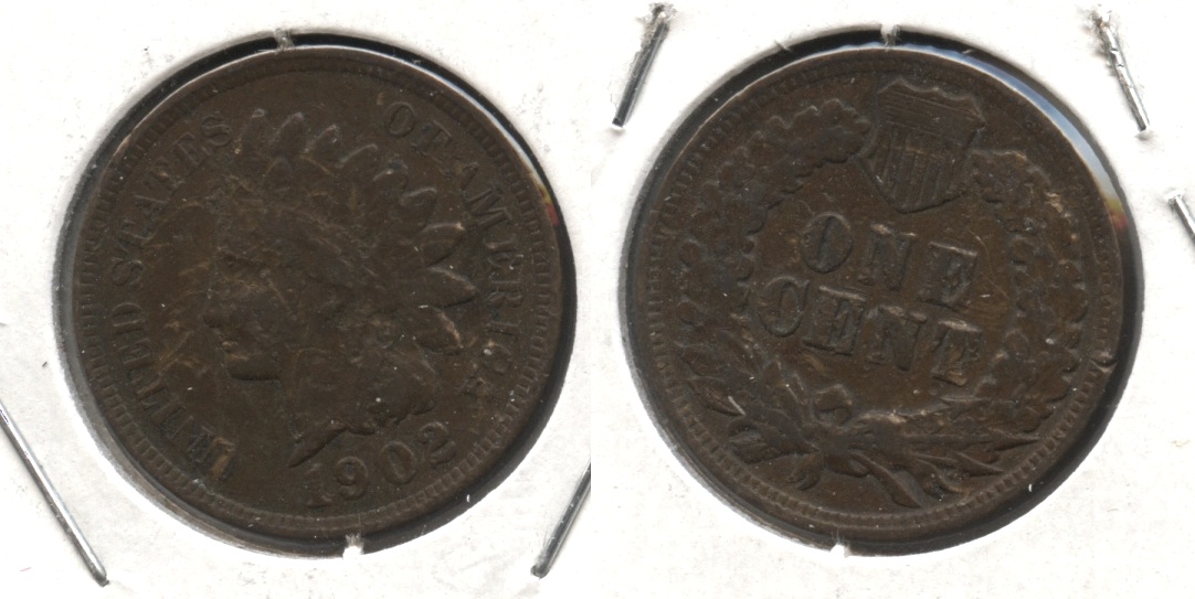1902 Indian Head Cent VG-8 #g Marks