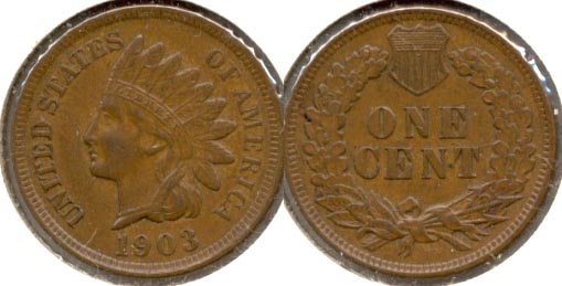 1903 Indian Head Cent AU-50