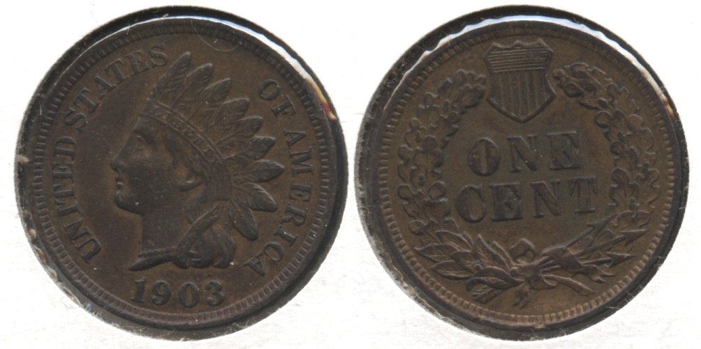 1903 Indian Head Cent AU-50 #f