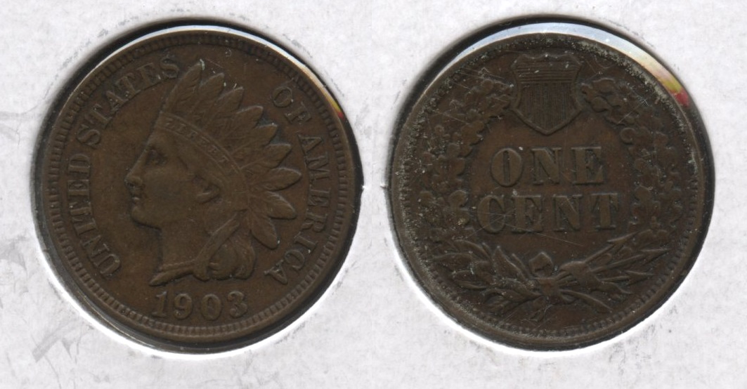 1903 Indian Head Cent EF-40 #q