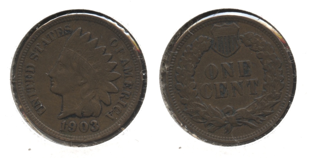 1903 Indian Head Cent Fine-12 #k