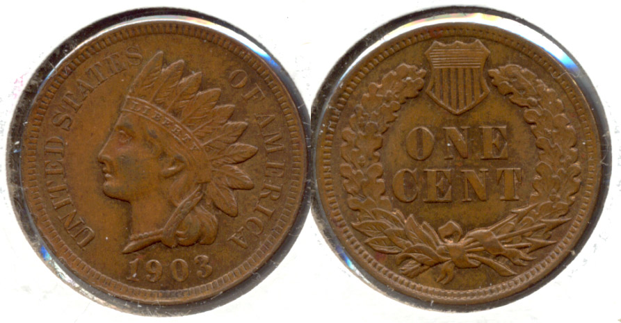 1903 Indian Head Cent MS-63 Brown b