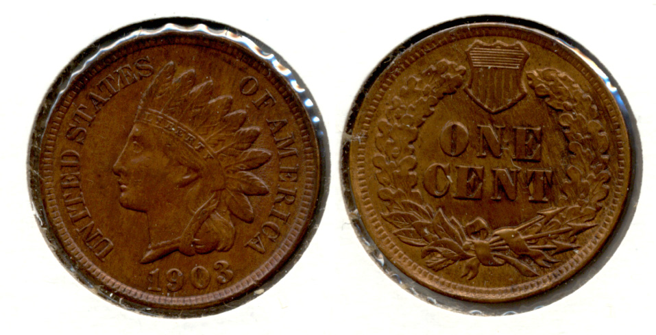 1903 Indian Head Cent MS-64 Brown