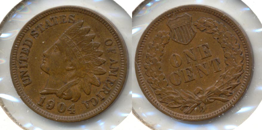 1904 Indian Head Cent AU-50 a