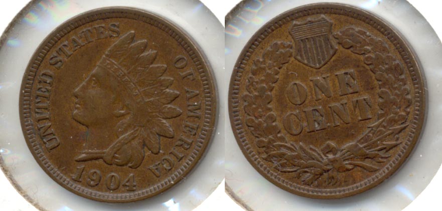 1904 Indian Head Cent AU-50 b