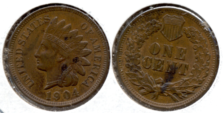 1904 Indian Head Cent EF-40 g