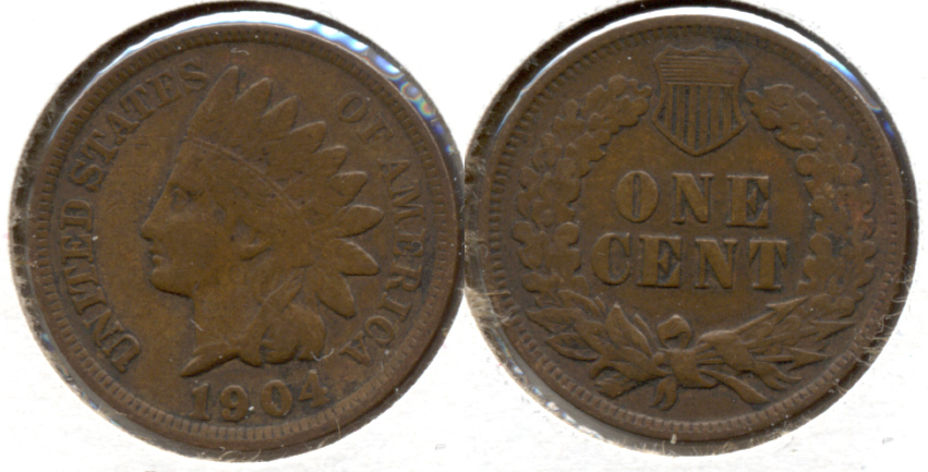 1904 Indian Head Cent Fine-12