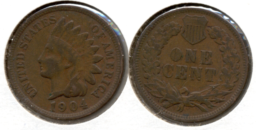 1904 Indian Head Cent Fine-12 m