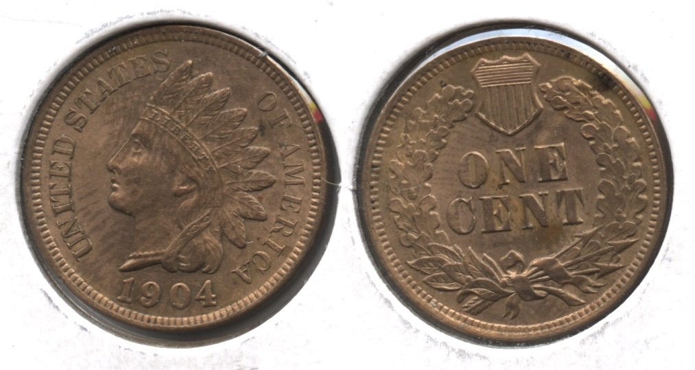 1904 Indian Head Cent MS-63 Red